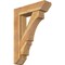 Ekena Millwork Balboa Slat Rough Sawn Bracket w/ Offset Brace, Western Red Cedar, 8"W x 30"D x 42"H BKT0806X30X42BOA06RWR - alternate 1